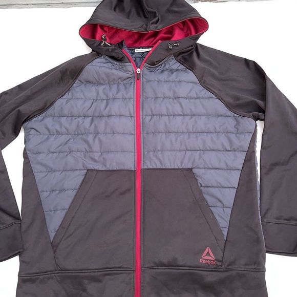 Reebok men’s black hooded coat size Large - Picture 6 of 6